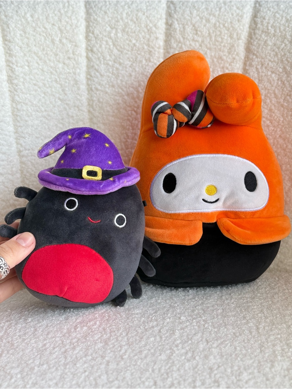 Halloween Squishmallows bundle. My Melody and spider Plushes